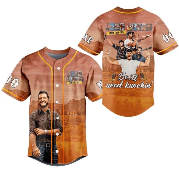 Luke Bryan Farm Tour 2025 Baseball Jersey