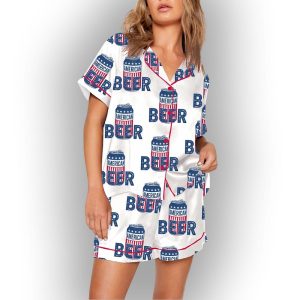 Its A Bad Day To Be A Cold Beer 4th Of July Patriotic Drinking Pajama Set