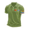 Man’s Vintage Be A Decent Human It’s Not That Hard Printed Polo Shirt