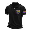 Man’s Vintage We The People No Kings Day June 14 2025 Printed Polo Shirt