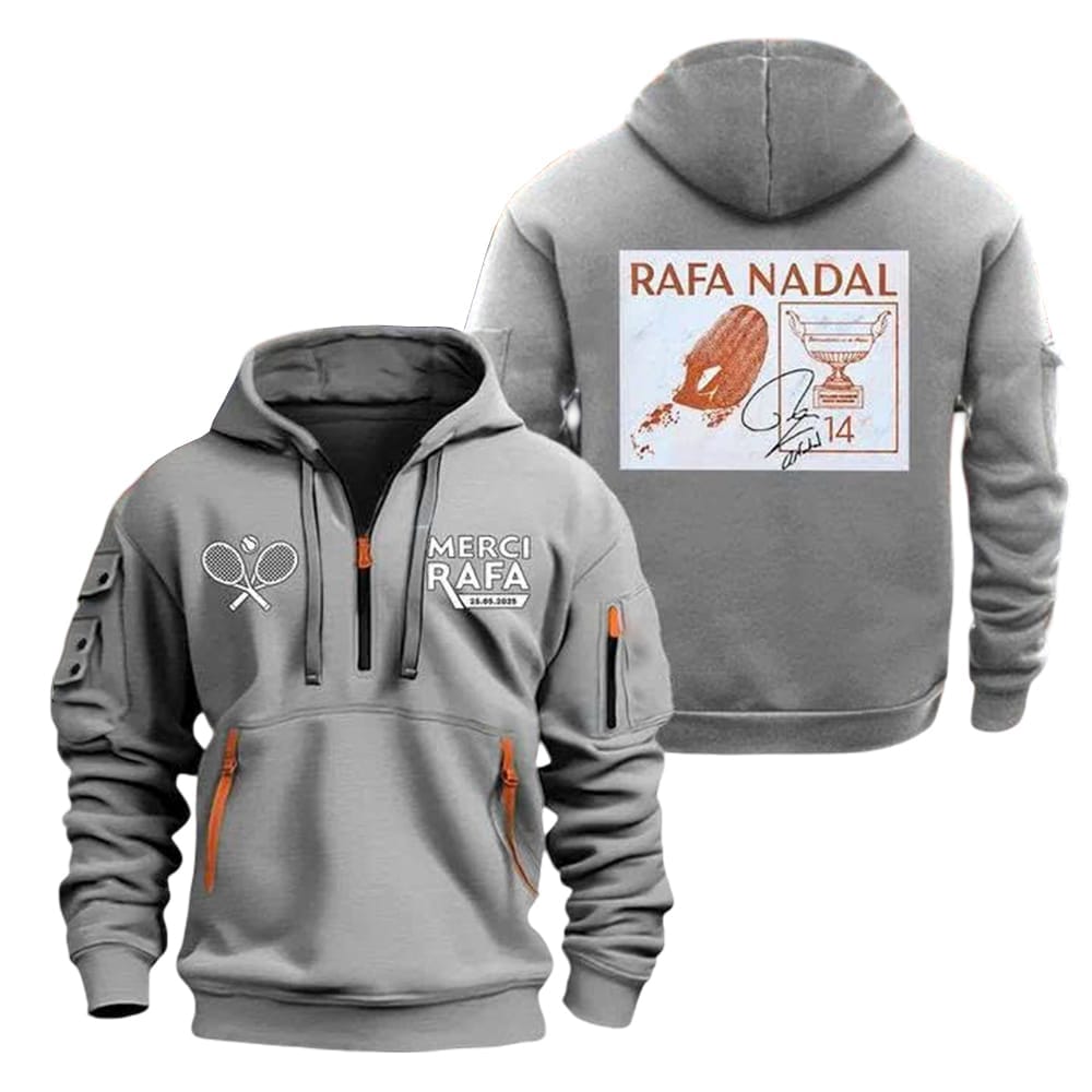 Merci Rafa Rafael Nadal Thank You For The Memories Quarter Zip Hoodie1 Merci Rafa Rafael Nadal Thank You For The Memories Quarter Zip Hoodie1
