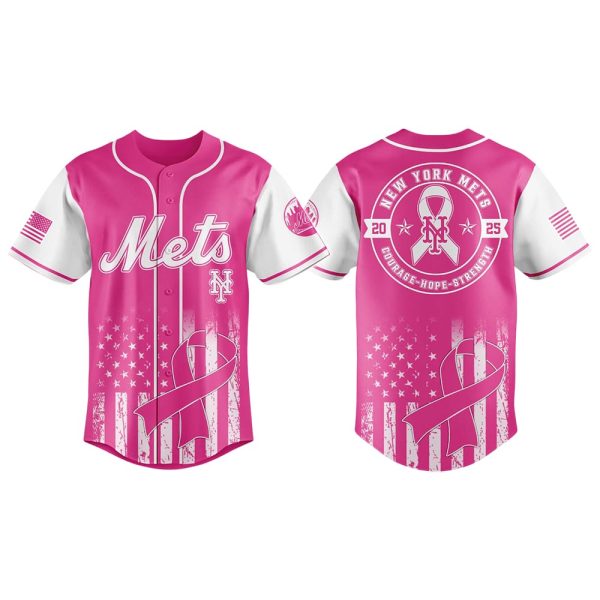 Mets Pink Out The Park Baseball Jersey 2025