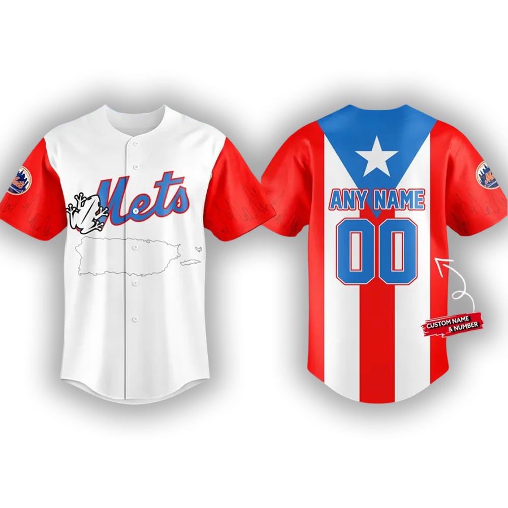 Mets Puerto Rican Heritage Baseball Jersey 2025 Mets Puerto Rican Heritage Baseball Jersey 2025