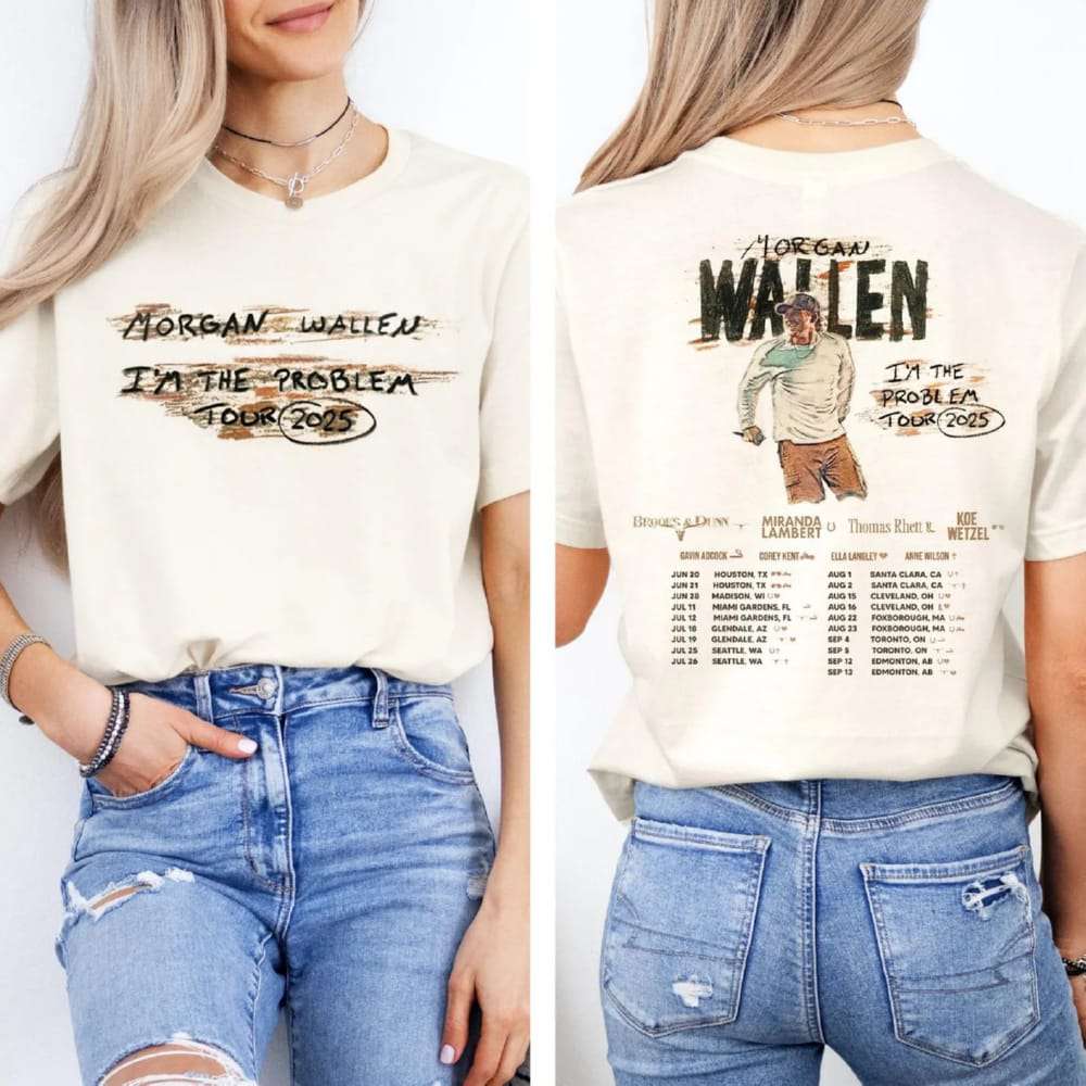 Morgan Wallen Im The Problem Tour 2025 Two Sided Shirt Morgan Wallen I'm The Problem Tour 2025 Two-Sided Shirt