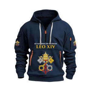 Ad Majorem Dei Gloriam Leo XIV Quarter Zip Hoodie3
