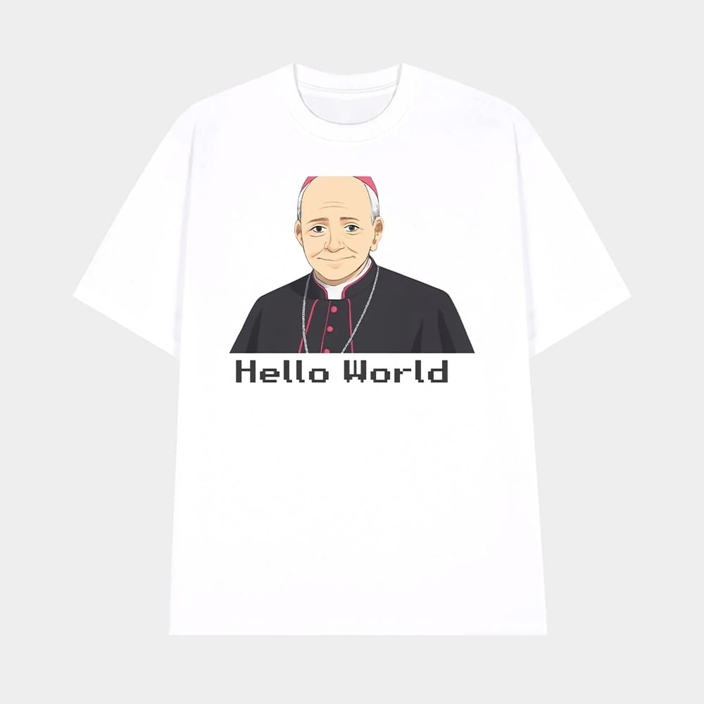 New Pope Robert Prevost Hello World Shirt 1 New Pope Robert Prevost Hello World Shirt