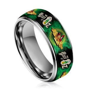 The Wizard of Oz Silver Tungsten Couples Rings2