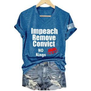 Impeach Remove Convict No Kings Print Shirt2