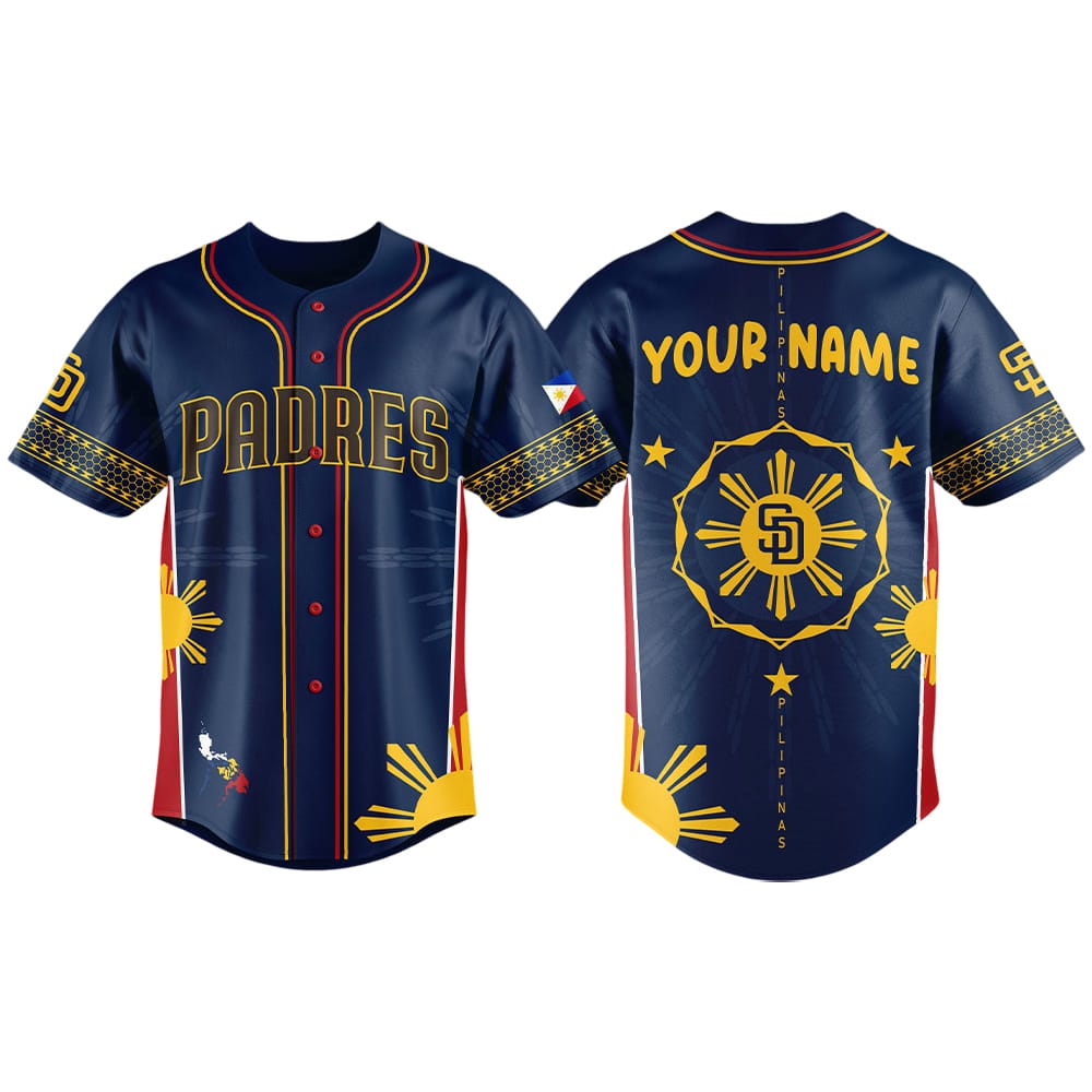 Padres Filipino Heritage Night 2025 Custom Name Jersey Padres Filipino Heritage Night 2025 Custom Name Jersey
