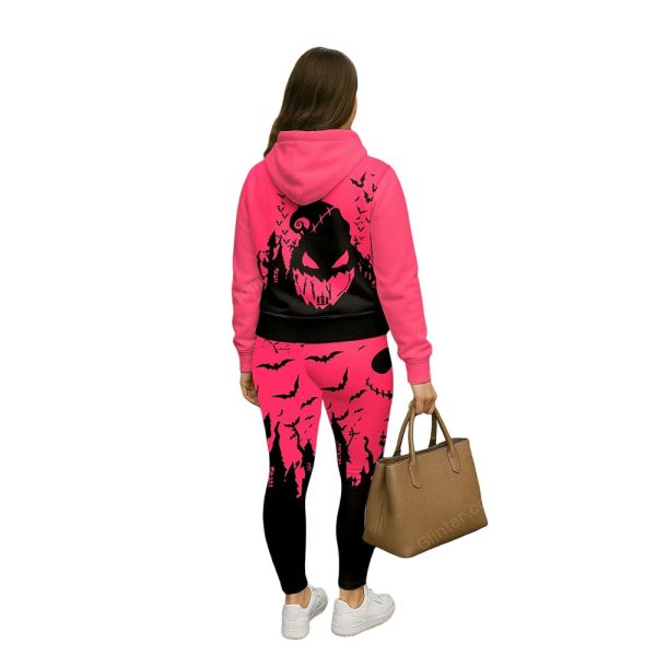Pink Nightmare Before Christmas Combo Hoodie And Leggings