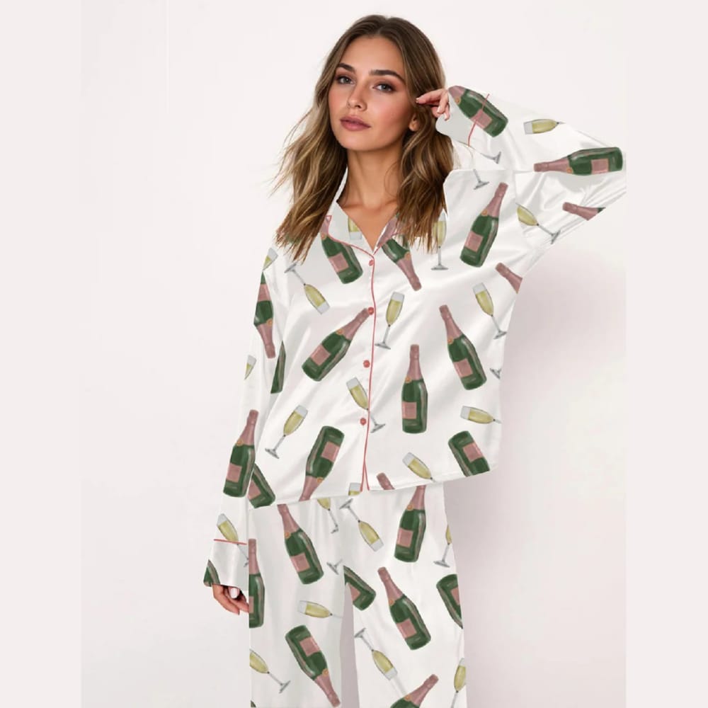 Pop The Bubbly Champagne Pajama Set Pop The Bubbly Champagne Pajama Set