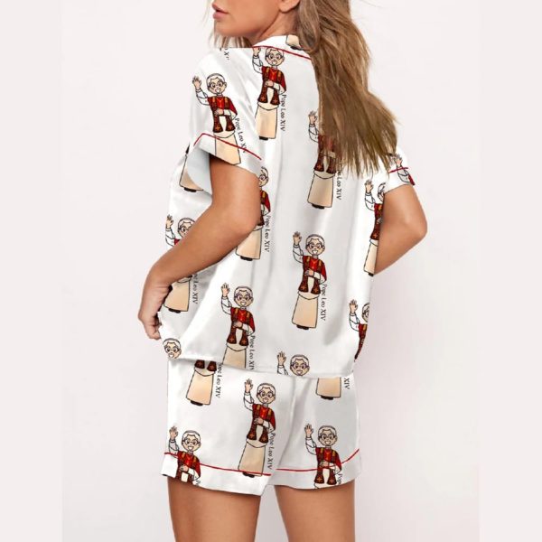 Pope Leo XIV First American Pope Print Pajama Set