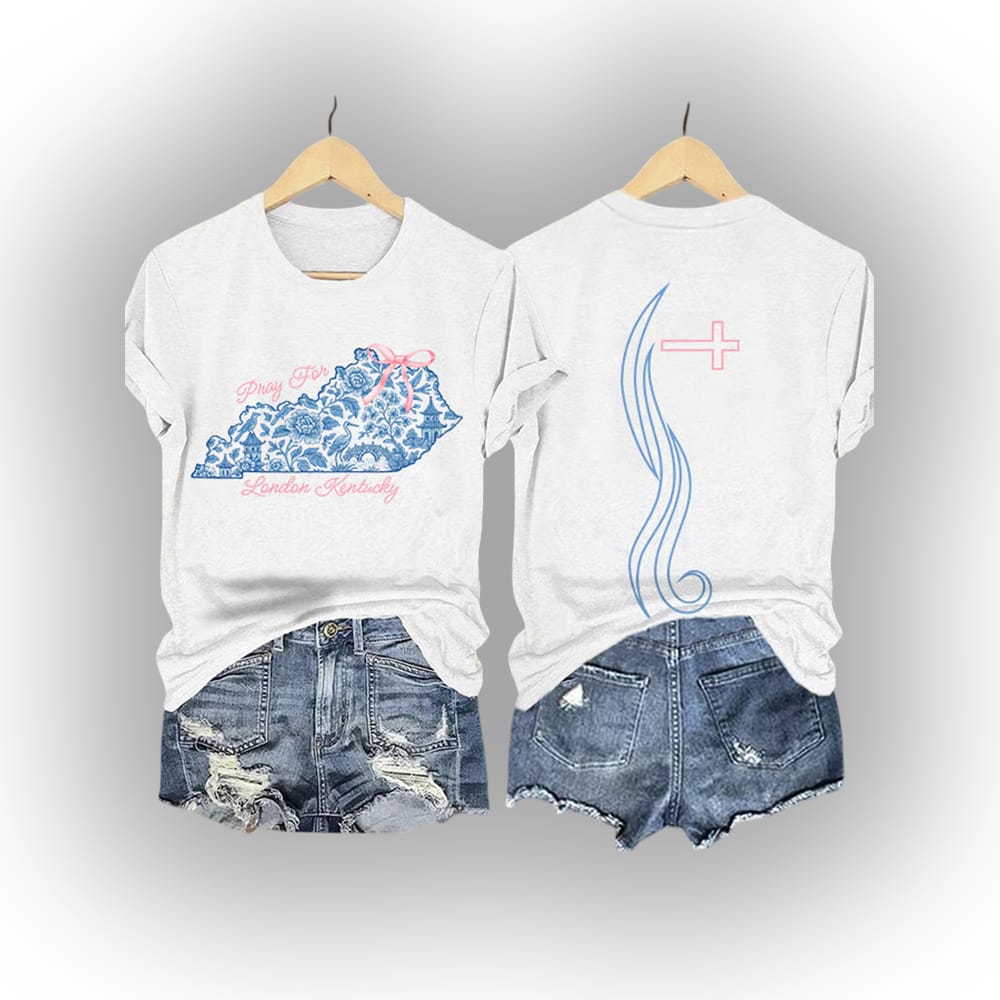 Pray For London Kentucky Faith Cross Tornado Shirt Pray For London Kentucky Faith Cross Tornado Shirt