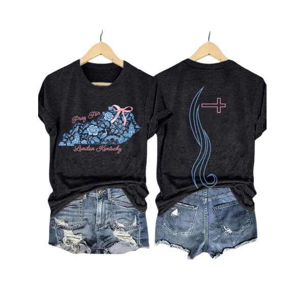 Pray For London Kentucky Faith Cross Tornado Shirt