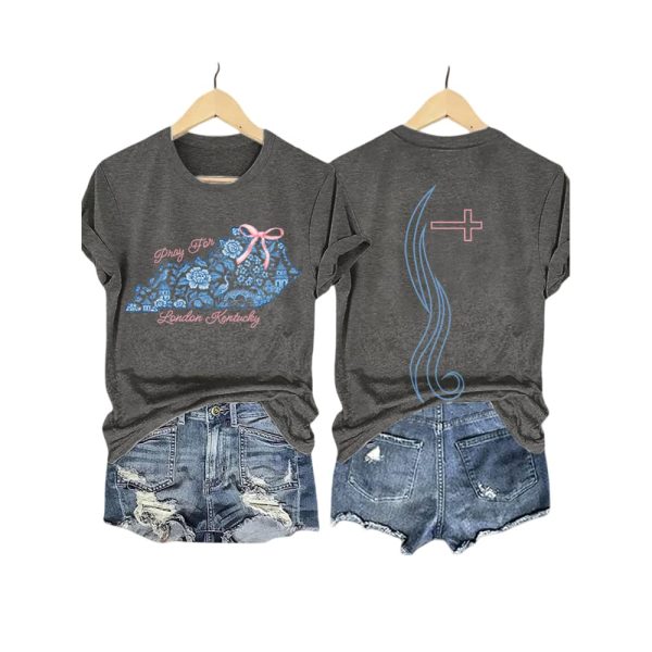 Pray For London Kentucky Faith Cross Tornado Shirt