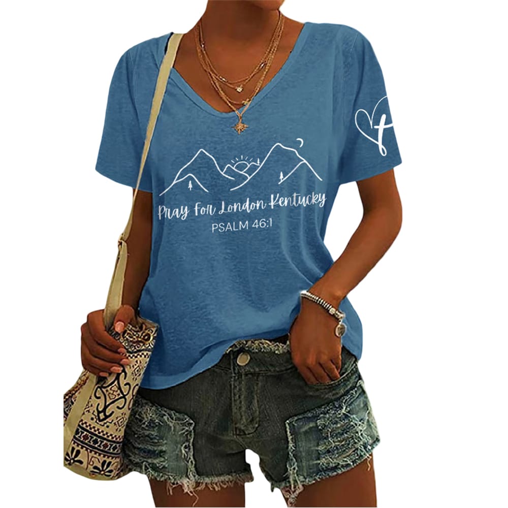 Pray For London Kentucky Psalm 46 1 Faith Cross Shirt Pray For London Kentucky Psalm 46 1 Faith Cross Shirt