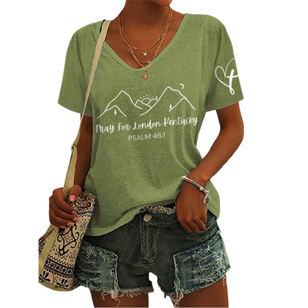 Pray For London Kentucky Psalm 46 1 Faith Cross Shirt