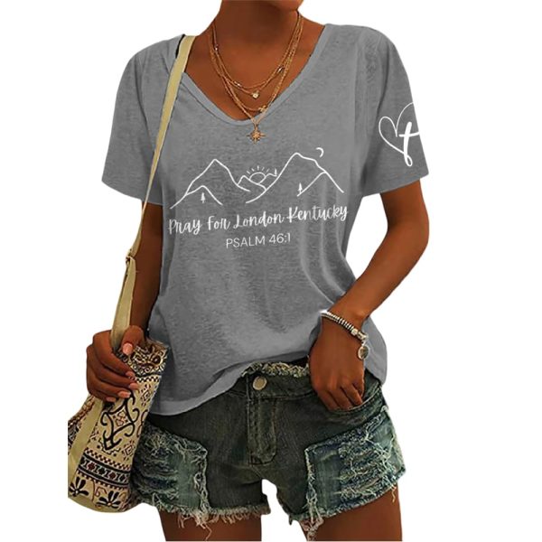 Pray For London Kentucky Psalm 46 1 Faith Cross Shirt