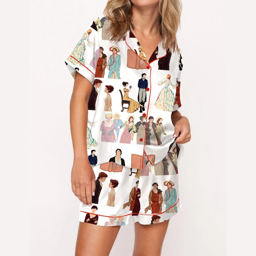 Pride And Prejudice Girls Silky Satin Pajama Set Pride And Prejudice Girls Silky Satin Pajama Set