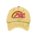 Protect PBS Rainbow Save Public Broadcasting Hat