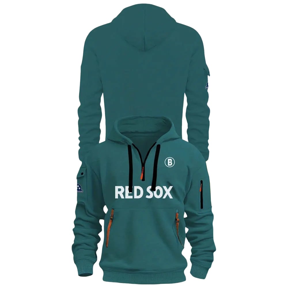 Red Sox Green 2025 City Connect Half Zip Hoodie Red Sox Green 2025 City Connect Half Zip Hoodie