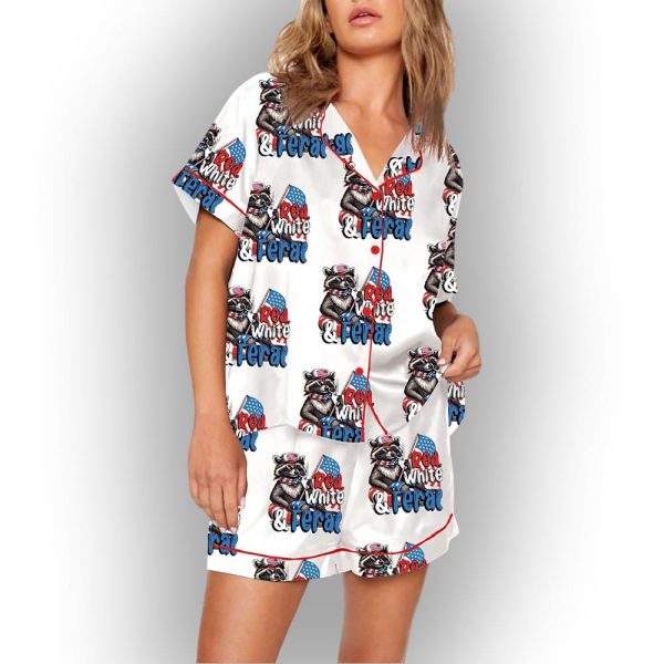 Red White And Feral USA Pajama Set