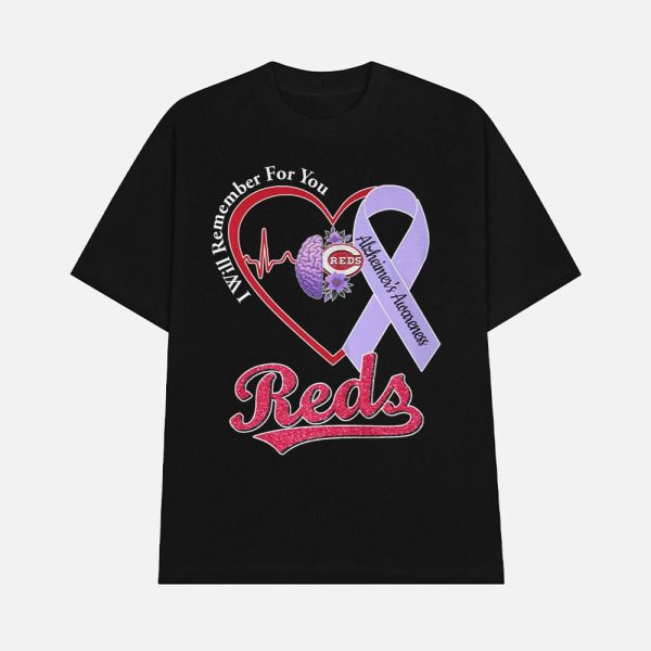 Reds I Will Remember For You Alzheimer’s Awareness Shirt