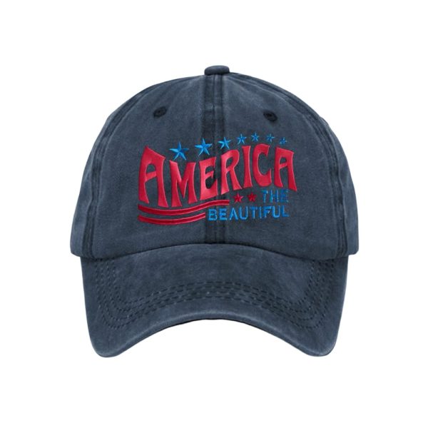 Retro America The Beautiful Print Baseball Cap