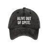 Retro Mental Health Alive Out Of Spite Print Baseball Cap