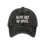 Retro Mental Health Alive Out Of Spite Print Baseball Cap