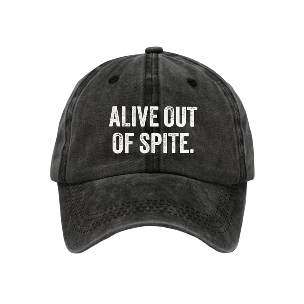 Retro Mental Health Alive Out Of Spite Print Baseball Cap Retro Mental Health Alive Out Of Spite Print Baseball Cap