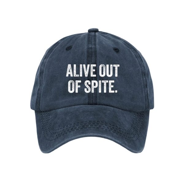 Retro Mental Health Alive Out Of Spite Print Baseball Cap