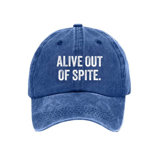 Retro Mental Health Alive Out Of Spite Print Baseball Cap