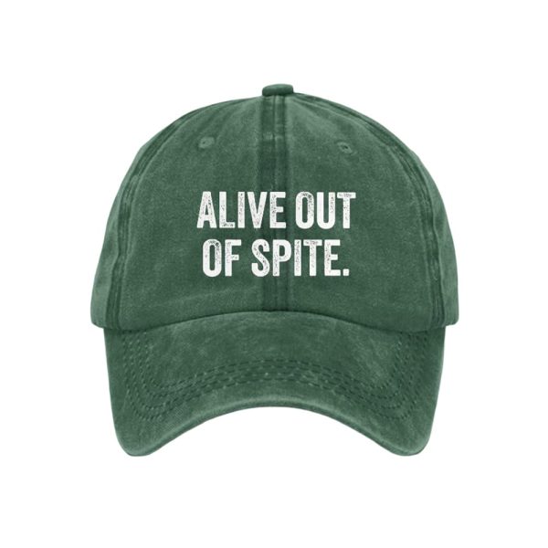 Retro Mental Health Alive Out Of Spite Print Baseball Cap