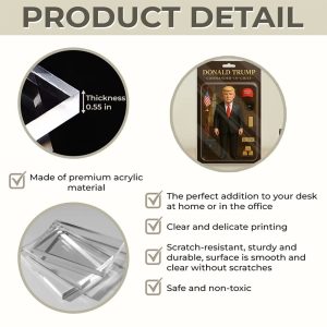 Donald Trump Commander In Chief US Patriotic Pride Acrylic Plaque Block 2