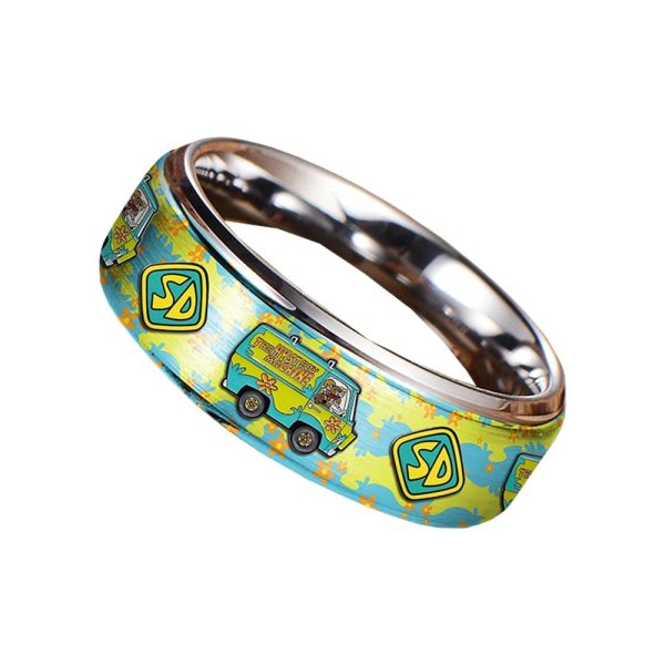 Scooby-Doo The Mystery Machine Silver Tungsten Rings
