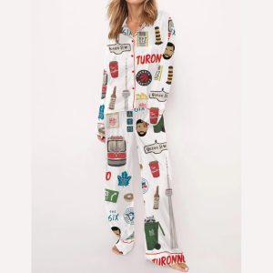 Toronto Travel Silky Satin Pajama Set2