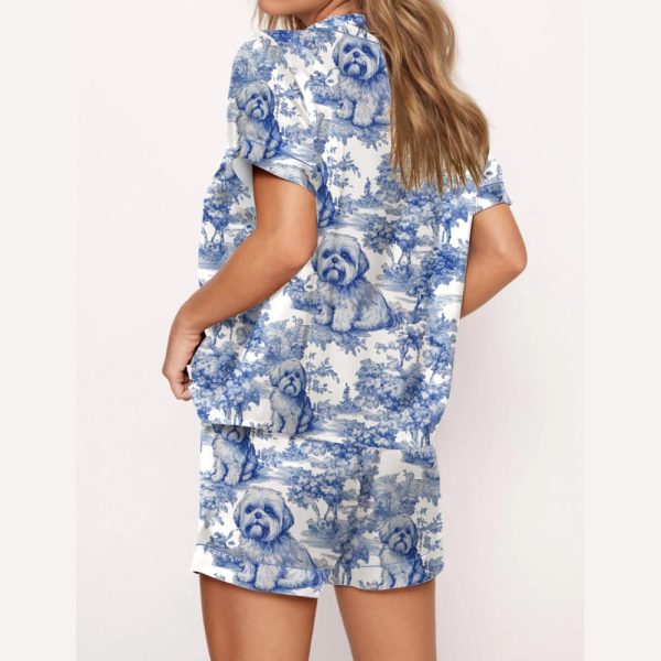 Shih Tzu Silky Satin Pajama Set