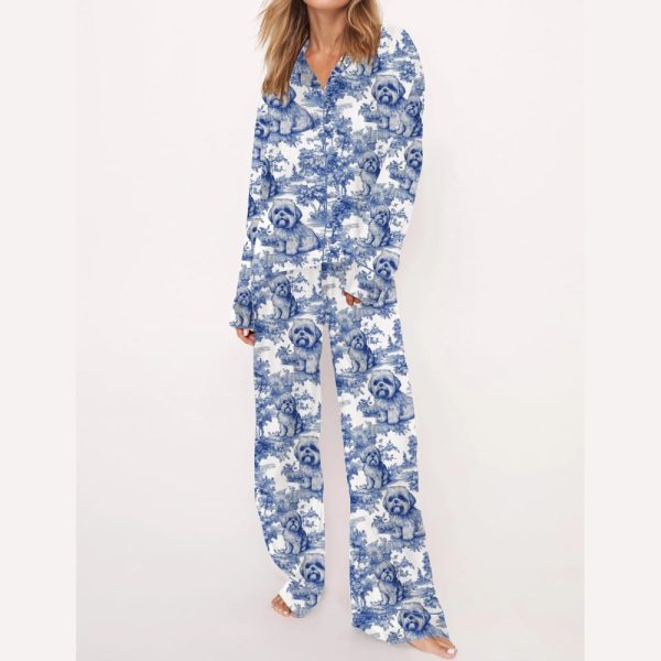 Shih Tzu Silky Satin Pajama Set