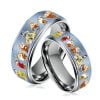 Snow White Silver Tungsten Couples Rings