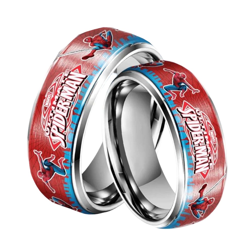 Spider Man Silver Tungsten Rings Spider Man Silver Tungsten Rings
