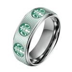 Starbucks Silver Tungsten Couples Rings