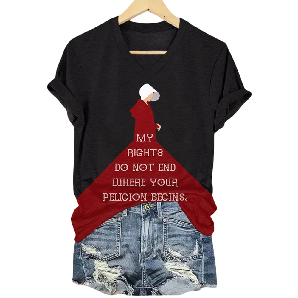 The Handmaids Tale My Rights Do Not End Where Your Religion Begins Shirt The Handmaid's Tale My Rights Do Not End Where Your Religion Begins Shirt