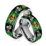 The Wizard of Oz Silver Tungsten Couples Rings