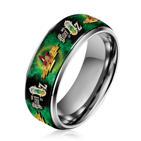 The Wizard of Oz Silver Tungsten Couples Rings