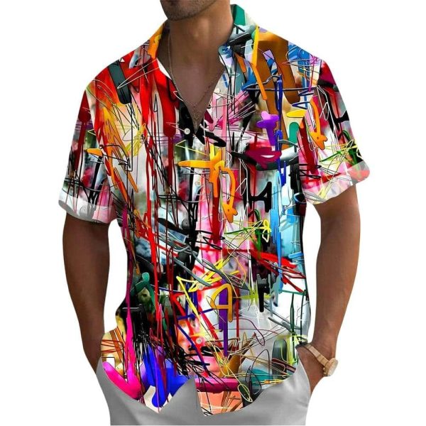 Tie Dye Men’s Pocket Short Sleeve Shirts