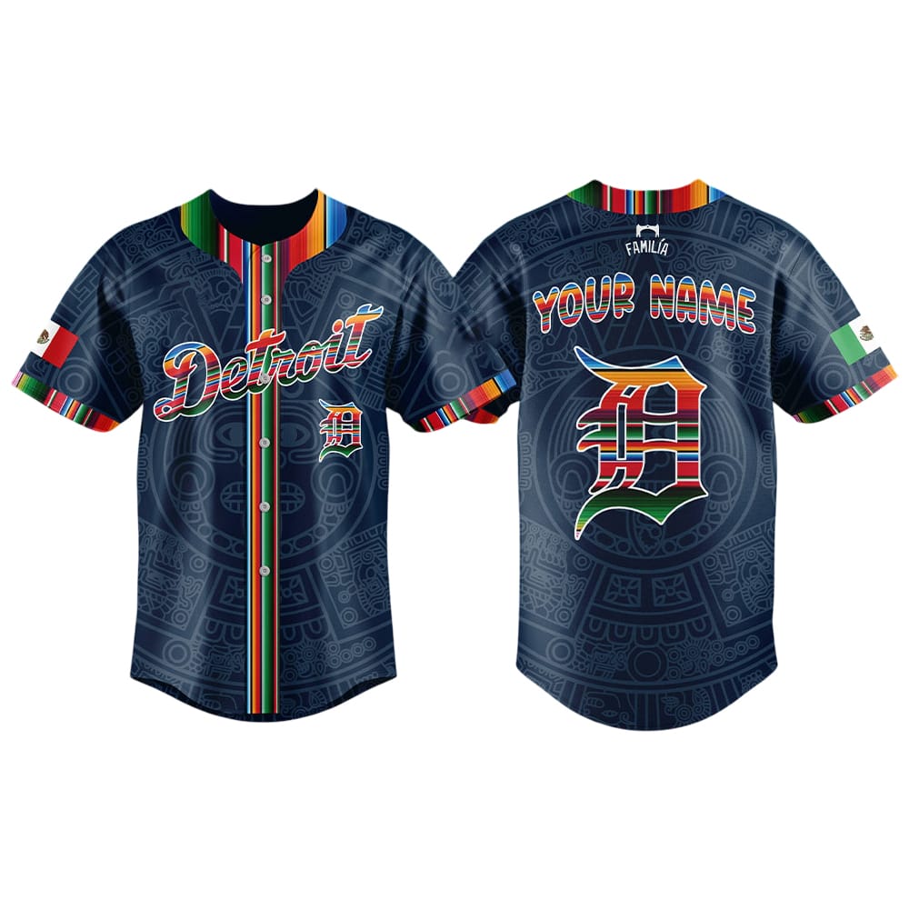 Tigers Mexican Heritage Night Custom Name Jersey 2025 Tigers Mexican Heritage Night Custom Name Jersey 2025