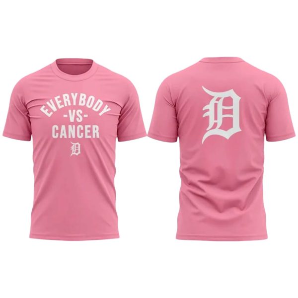 Tigers Strike Out Cancer Pink T-shirt 2025