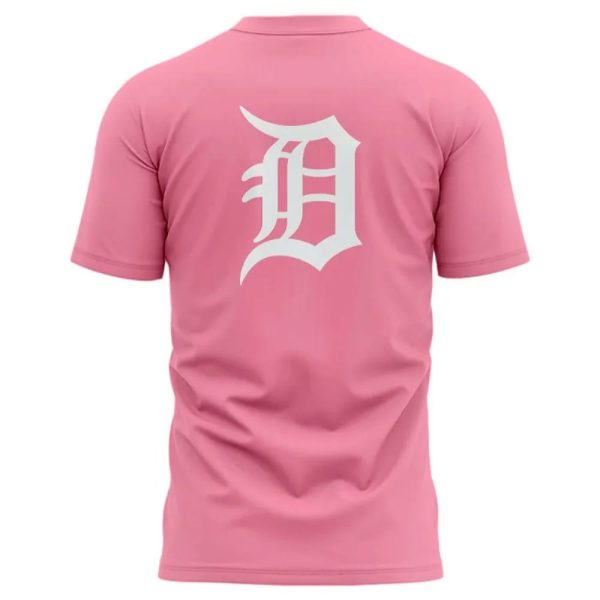 Tigers Strike Out Cancer Pink T-shirt 2025