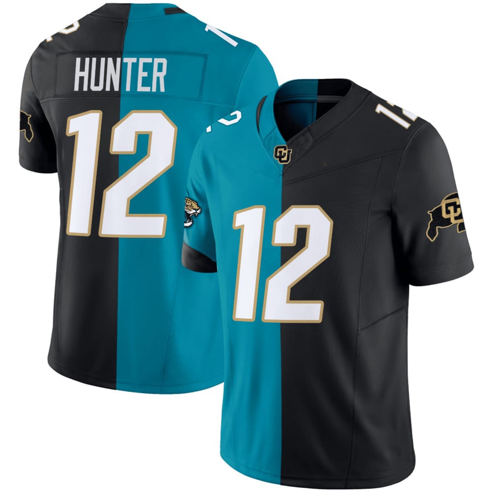 Travis Hunter Half Buffaloes And Jaguars Jersey Travis Hunter Half Buffaloes And Jaguars Jersey